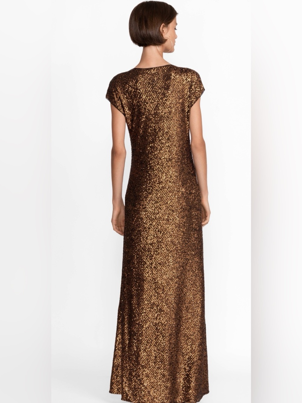 Johnny Was Bronze Sequin Maxi Dress - Picture 3 of 16